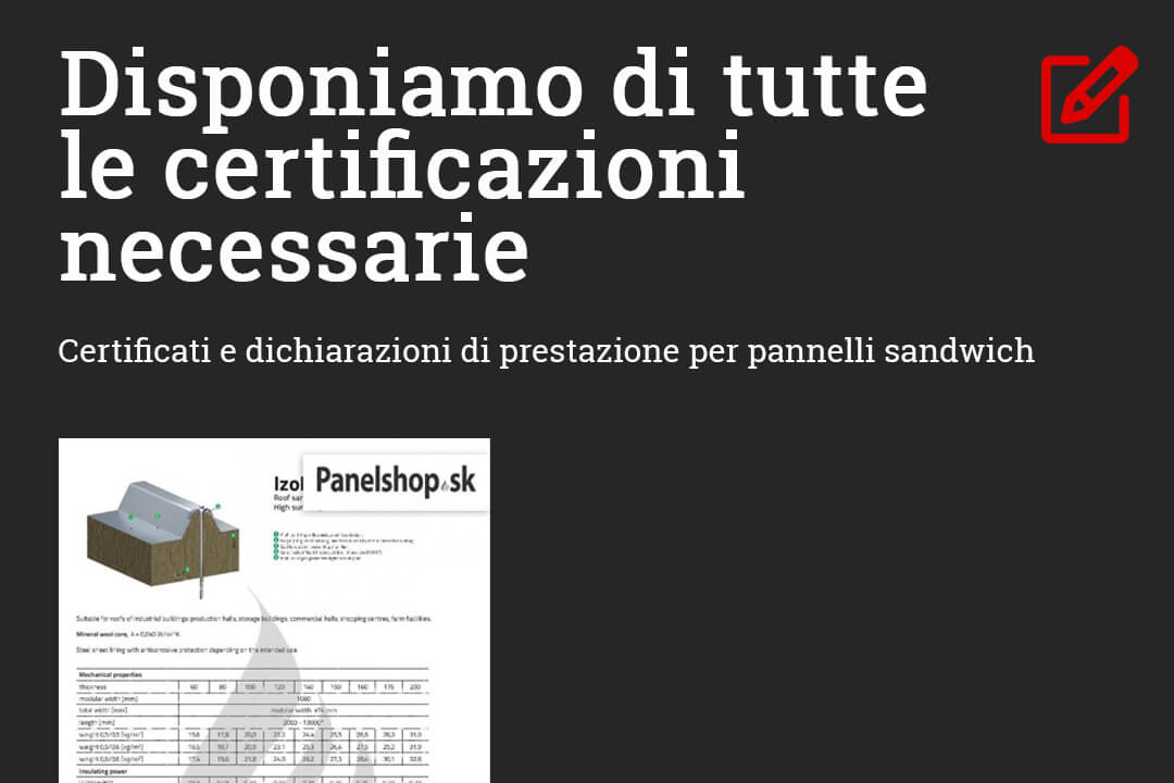 Disponiamo di tutte le certificazioni necessarie