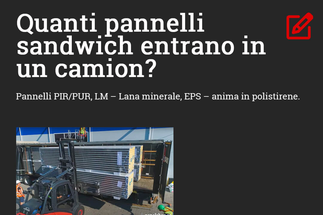 Quanti pannelli sandwich entrano in un camion?