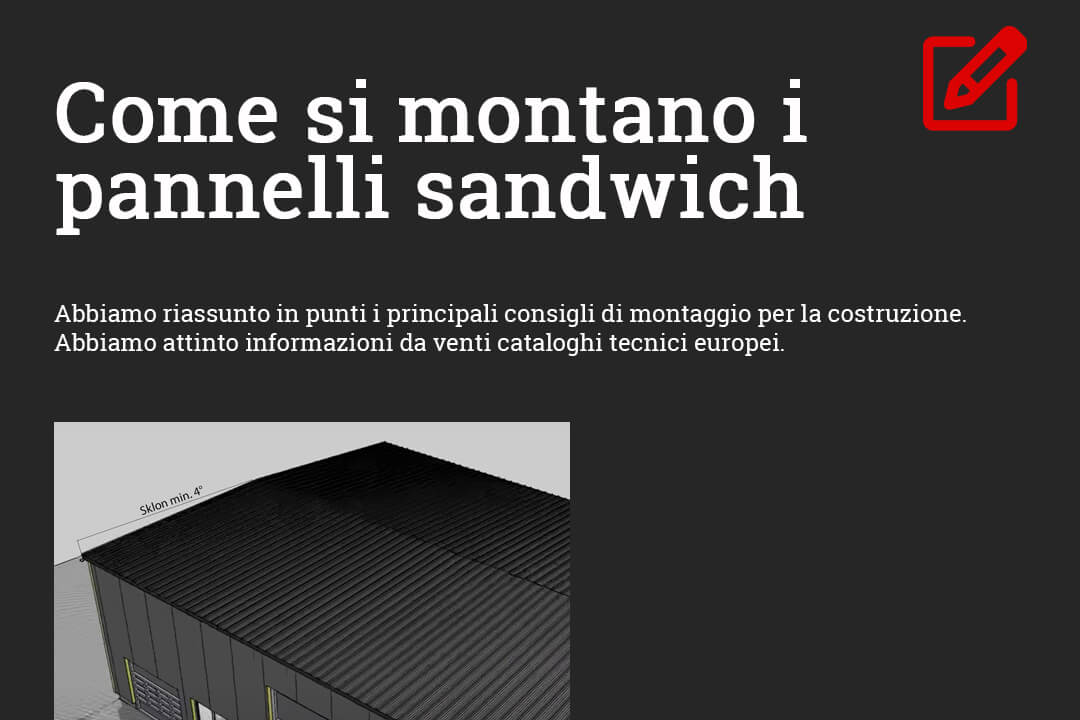 Come si montano i pannelli sandwich + disegni tecnici